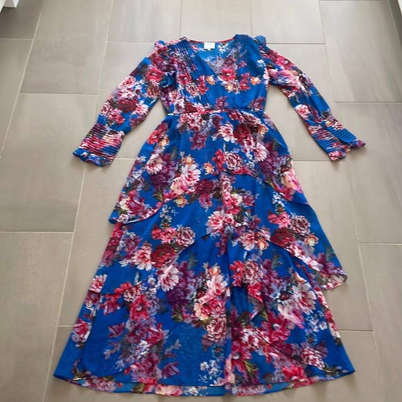 MISA Los Angeles floral, tiered, midi/maxi dress, long sleeve - Picture 14 of 16
